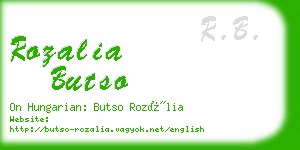 rozalia butso business card